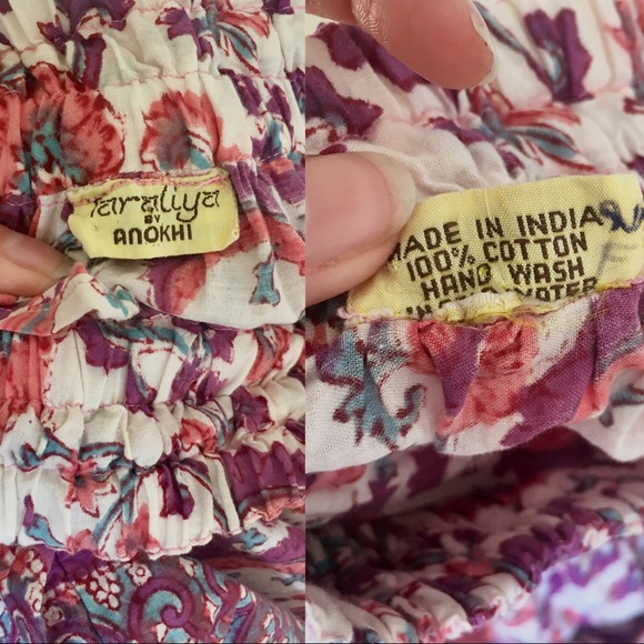 Anokhi Rare Vintage 70s Batik Print Prairie Skirt - Picture 2 of 8